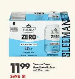 Longo's Sleeman Zero + Non-Alcoholic Beer offer