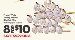 Longo's Frozen White Shrimp Skewer offer
