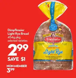 Longo's Dimpflmeier Light Rye Bread offer