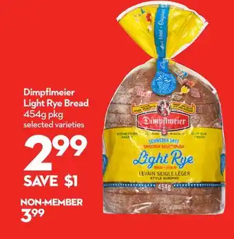 Longo's Dimpflmeier Light Rye Bread offer