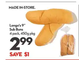 Longo's Longo's 9˝ Sub Buns offer