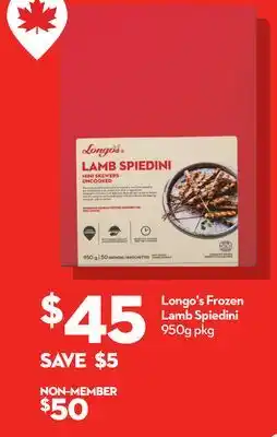 Longo's Longo's Frozen Lamb Spiedini offer