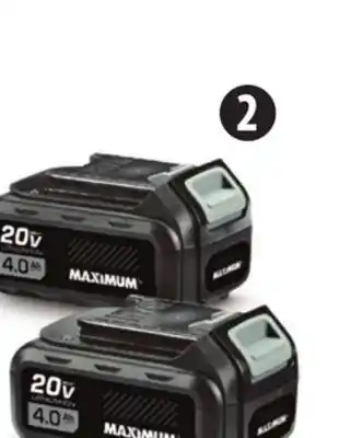 Canadian Tire Maximum 20V 4.0Ah Batteries, 2-Pk offer