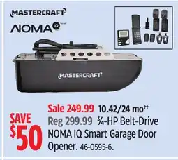 Canadian Tire Mastercraft NOMA 3⁄4-HP Belt-Drive NOMA IQ Smart Garage Door Opener offer