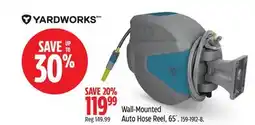 Canadian Tire Yardworks Wall-Mounted Auto Hose Reel offer