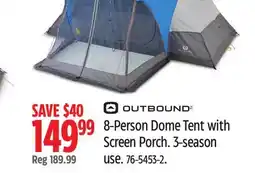 Canadian Tire Outbound 8-Person Dome Tent with Screen Porch offer