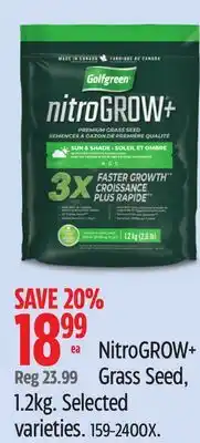 Canadian Tire Golfgreen NitroGROW+ Grass Seed offer