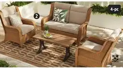 Canadian Tire CANVAS Pemberton Conversation Set, 4-Pc. 2 chairs, loveseat and table. Water/stain/ fade-resistant offer
