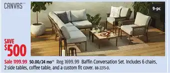Canadian Tire Canvas Baffin Conversation Set offer