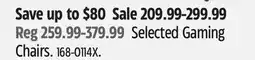 Canadian Tire Selected Gaming Chairs offer