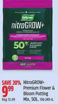Canadian Tire Golfgreen NitroGrow+ Premium flower & Bloom Potting mix, 50L offer
