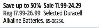 Canadian Tire Duracell Selected Duracell Alkaline Batteries offer