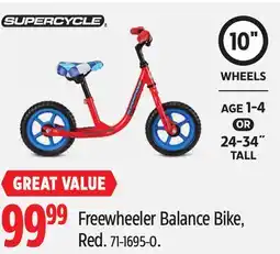 Canadian Tire Supercycle Freewheeler Balance Bike, Red offer