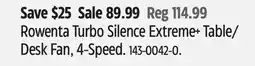 Canadian Tire Rowenta Desk Fan offer