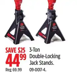 Canadian Tire Motomaster 3-Ton Double-Locking Jack Stands offer