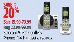 Canadian Tire Selected VTech Cordless Phones offer