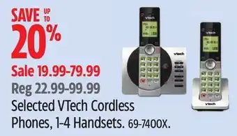 Canadian Tire Selected VTech Cordless Phones offer