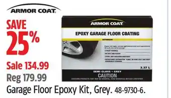 Canadian Tire ARMOR COAT Garage Floor Epoxy Kit, Grey offer