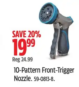 Canadian Tire Yardworks 10-Pattern Front-Trigger Nozzle offer