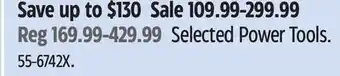 Canadian Tire Mastercraft Selected Power Tools offer