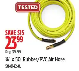 Canadian Tire Mastercraft3⁄8˝ x 50´ Rubber/PVC Air Hose offer