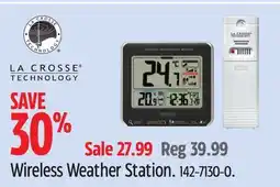 Canadian Tire La Crosse Technology Wireless Weather Station offer