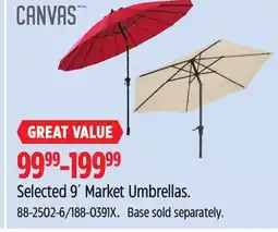 Canadian Tire Canvas Selected 9´ Market Umbrellas offer