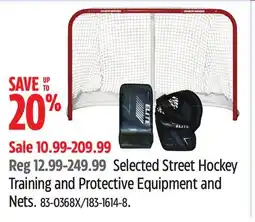 Canadian Tire Selected Street Hockey Training and Protective Equipment and Nets offer