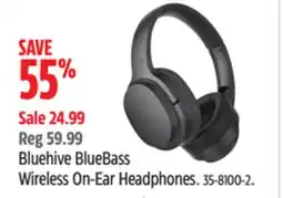 Canadian Tire Bluehive BlueBass Wireless On-Ear Headphones offer