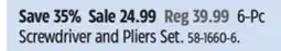 Canadian Tire Mastercraft Screwdriver and Pliers Set offer
