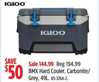 Canadian Tire igloo BMX Hard Cooler, Carbonite Grey offer