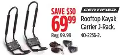 Canadian Tire Rooftop Kayak Carrier J-Rack offer