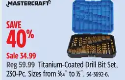 Canadian Tire MASTERCRAFT Titanium-Coated Drill Bit Set, 230-Pc offer