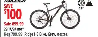 Canadian Tire Raleigh Ridge HS Bike offer