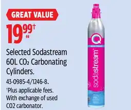 Canadian Tire Sodastream Selected Sodastream 60L CO2 Carbonating Cylinders offer