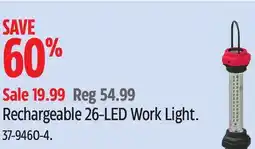Canadian Tire Rechargeable 26-LED Work Light offer
