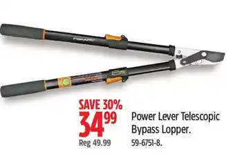Canadian Tire Power Lever Telescopic Bypass Lopper offer