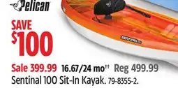 Canadian Tire Tineco Sentinal 100 Sit-In Kayak offer