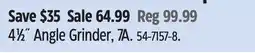 Canadian Tire Maximum 4 1⁄2˝ Angle Grinder, 7A offer