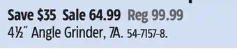 Canadian Tire Maximum 4 1⁄2˝ Angle Grinder, 7A offer