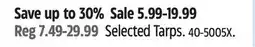 Canadian Tire Selected Tarps offer
