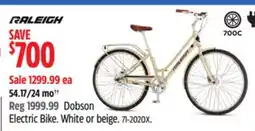 Canadian Tire Raleigh Dobson Electric Bike offer