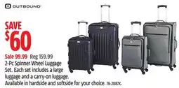 Canadian Tire OUTBOUND 2-Pc Spinner Wheel Luggage Set offer