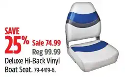 Canadian Tire Leopard Deluxe Hi-Back Vinyl Boat Seat offer