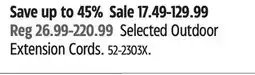 Canadian Tire NOMA Selected Outdoor Extension Cords offer