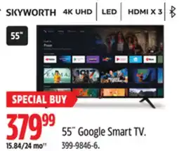Canadian Tire Skyworth 55˝ Google Smart TV offer