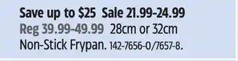Canadian Tire Vida 28cm or 32cm Non-Stick Frypan offer