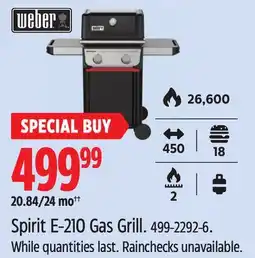 Canadian Tire Weber Spirit E-210 Gas Grill offer