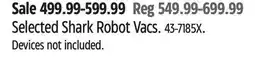 Canadian Tire Selected Shark Robot Vacs offer