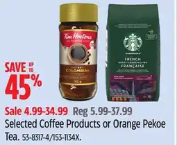Canadian Tire Folgers Selected Coffee Products or Orange Pekoe Tea offer